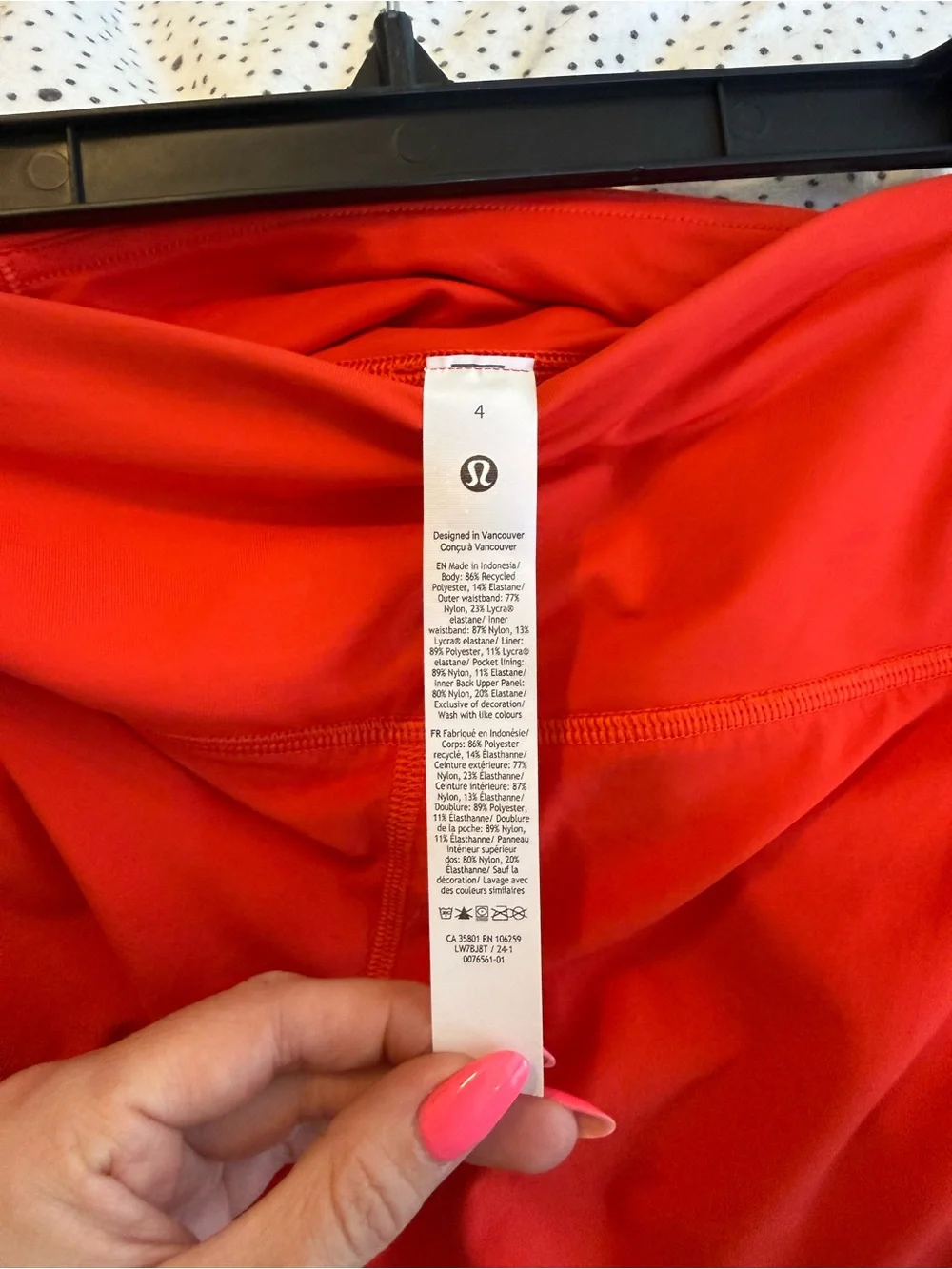 lululemon athletica Red High-Rise Run Shorts with Zip Pocket